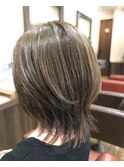 骨格補正ウルフカット◎くびれミディ/ボブウルフ/モカブラウン