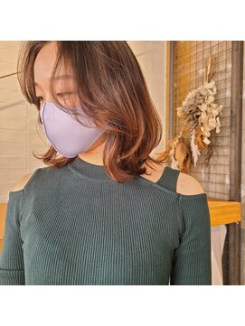 キーン 立川店(keen) 【keen×武田】ハイライト×ニュアンスミディ