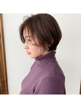 カタチ バイ アンジュ(katachi by Ange) 【katachi】小顔見えななめバング〇襟足すっきりショート