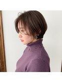 【katachi】小顔見えななめバング〇襟足すっきりショート