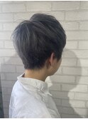 ショート/刈り上げ/ブリーチ/グレイアッシュ/小顔/透明感