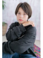 ミック 日暮里店(miq)&nbsp;洗練された★アッシュブラック小顔ワンサイドショートa1