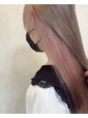 インナーカラー×ピンクベージュ【TELAHAIR鎌ヶ谷】