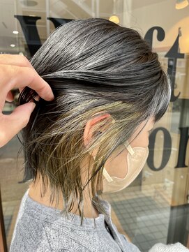 ワフトテイラー(Waft Taylor) お客様スタイル！インナーカラーペールカーキ