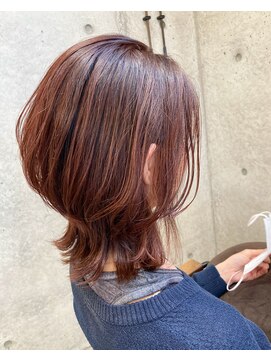 ヘアメイク ゼロ(0) ネオウルフ×ピンクブラウン