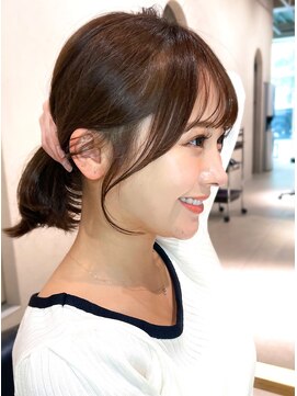 アンアミ シブヤ(Un ami shibuya) 【Unami shibuya】TOMI 結んでも可愛い☆おくれ毛顔周りカット