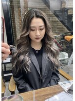 ラフ(LAFF) #バレイヤージュ#グレージュカラー#ボブウルフ#ココアベージュ