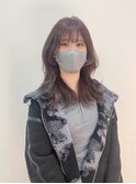 レイヤーロング×アッシュワインレッド