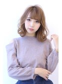 ことりベージュローライト大人かわいい小顔スリークボブ大人ボブ