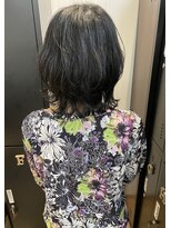 ギフト ヘアー サロン(gift hair salon) 【コテ風パーマ×くびれミディアムウルフ】原口健伸