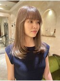 セミロング・ハイトーン・ベージュカラー銀座日比谷20代30代