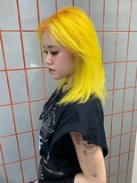 ペレ 渋谷(PELE)&nbsp;斜めバング/グレージュカラー/デザインカラー/渋谷/渋谷駅