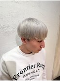 メンズ人気ベリーショートハイトーンホワイトシルバー池袋