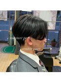 センターパート×ニュアンスパーマ