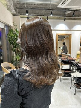 アドア 横浜(ADORE) 【ADORE 横浜】ブリーチなしダブルカラー×オリーブベージュ