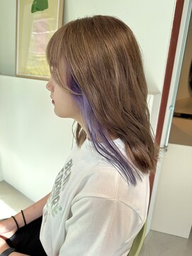 エト 梅田(eto) ミルクティーカラー/インナーパープル☆