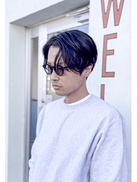 フォーコーナーズカットショップフェイビーズ 名古屋西(FourCornersCutShop favey's) アーバンでナチュラルな刈り上げないセンターパート