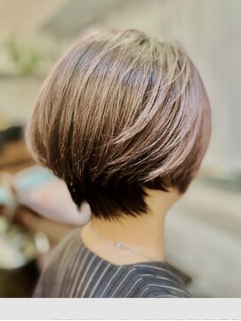 サーティエイト(38) 大人可愛い丸みショートボブ/くびれショート/カット/髪質改善/