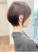 デザインカラー/レイヤーカット/ウェットヘア/オリーブベージュ