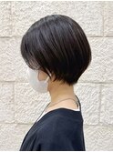 丸みショート　顔まわりカット　京都美容室　進詩織