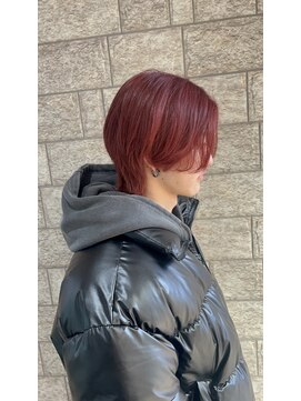 シェアサロンシエナ(share salon SCENA) ボルドーカラー　センターパート