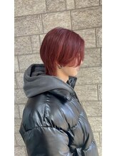 シェアサロンシエナ(share salon SCENA) ボルドーカラー センターパート