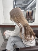 ミルクティーベージュダブルカラーハイトーン韓国レイヤー
