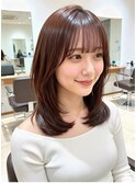 1カールできまるレイヤーカット　ミディアム酸性縮毛矯正