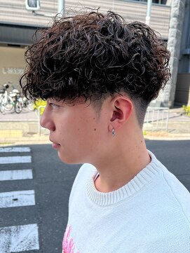 エルマーク 梅田(L-MARK) 波巻きスパイラル/men's/ツイストスパイラル/メンズパーマ/学割