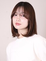 ヨファヘアー 岡本店(YOFA hair) 似合わせカットイメチェン前髪ピンクベージュレイヤーミディ0301