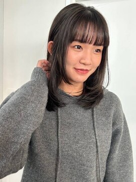 パーク 福岡天神西通り店(parc) ダークグレージュ　透明感カラー　レイヤーカット　フルバング