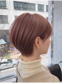 ショート/ボブ/ハイライト/インナーカラー/白髪ぼかし/銀座駅