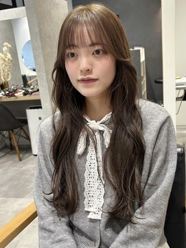 ラミエバイメルト 下北沢(lamie by melt) 顔周り レイヤーカット ダブルカラー オリーブグレージュ 下北沢