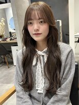 ラミエバイメルト 下北沢(lamie by melt) 顔周り レイヤーカット ダブルカラー オリーブグレージュ 下北沢