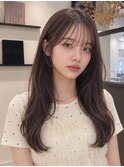 大人美人アッシュオリーブショコラアッシュ韓国風巻きモテ髪