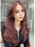 韓国ヘアーハッシュカットレイヤーカットハイライトカラー