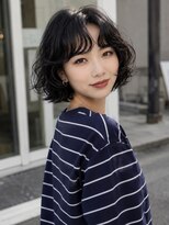 ノラ シブヤ(NORA)&nbsp;小顔ミディアムパーマミディアムデジタルパーマボブパーマ前髪