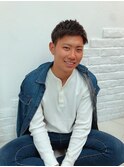刈り上げアップバングショート