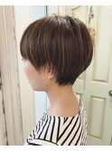 マッシュショート/ハンサムショート/ベージュ