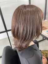 フープヘアー(HOOP.HAIR)&nbsp;ミディアムウルフ×透明感ミルクティー