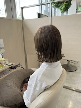 アドラーブル 長岡リバーサイド千秋店(adorable) 大人ミディアム☆大人外ハネ☆bobボブスタイル艶髪