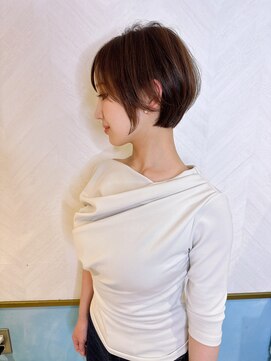 ロンド ストラーダ 心斎橋(Lond strada) ショート×ハイライト白髪ぼかし×シルキーベージュ[心斎橋]