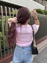 ロンド マーレ 天神大名店(Lond mare) ピンクブラウン/暖色カラー/カシスピンク/韓国ヘア/顔周りカット