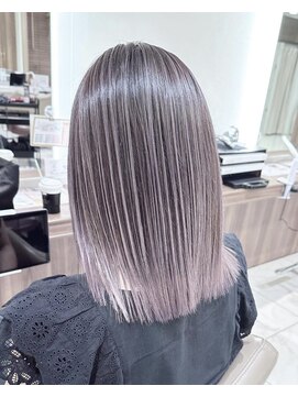 アッシュ 大宮店(Ash) 赤黄色味無しラベージュ　髪質改善バレイヤージュ