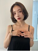 タンバリンモリボブ韓国ヘア顔まわりレイヤーボブ_前髪マチルダ