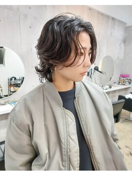 パープル(purple) ニュアンスメンズライクパーマ