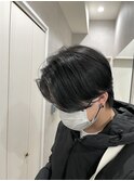 メンズヘアマッシュパーマアッシュブラックカルマパーマウルフ