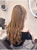 髪の毛リボン編みたらし【クランソア】ヘアセット/ヘアメ/心斎橋