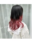 ピンクのハイグラデーションカラー