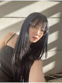20代～40代ダブルカラー/ブルーブラック/レイヤーカット